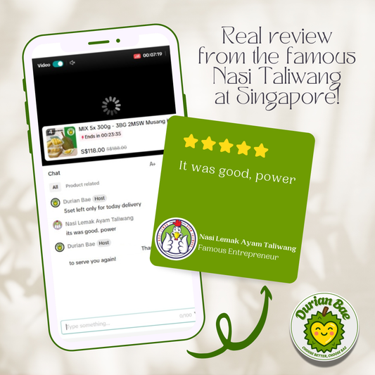 5box 400g - Blackgold musang king Durian freshly dehusked Pahang Raub Malaysia - Durianbae